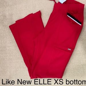 Used ELLE scrubs bottoms XS in Red